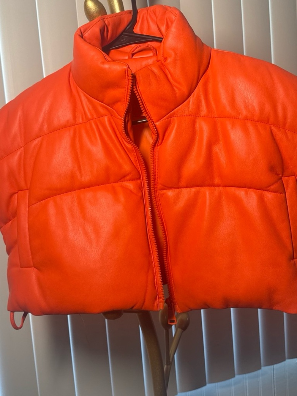 AKIRA Bright Orange Puffer Jacket